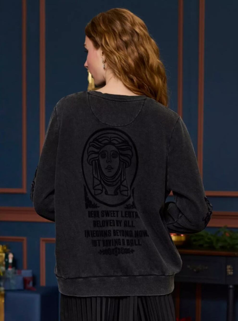 Her Universe Disney The Haunted Mansion Madame Leota Dark Wash Sweatshirt L